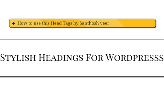 how to add headings in word press