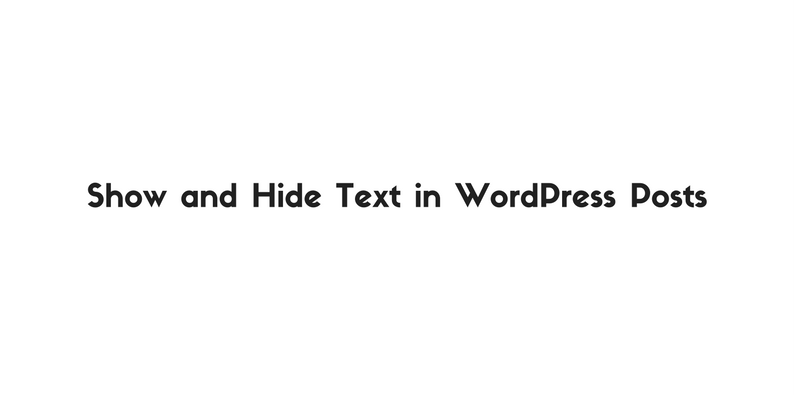 wordpress nested showhide
